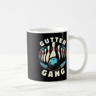 Funny Bowlers Gift For Men Women Vintage Gutter Ga Coffee Mug