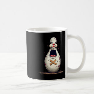 Funny Bowlers Scared Bowling Pin Graphic For Men W Coffee Mug