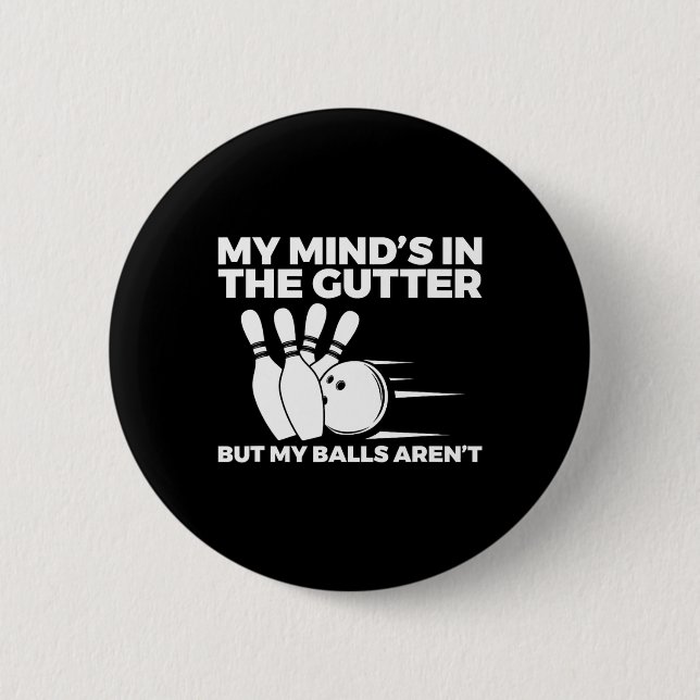 Funny Bowling 1  6 Cm Round Badge (Front)