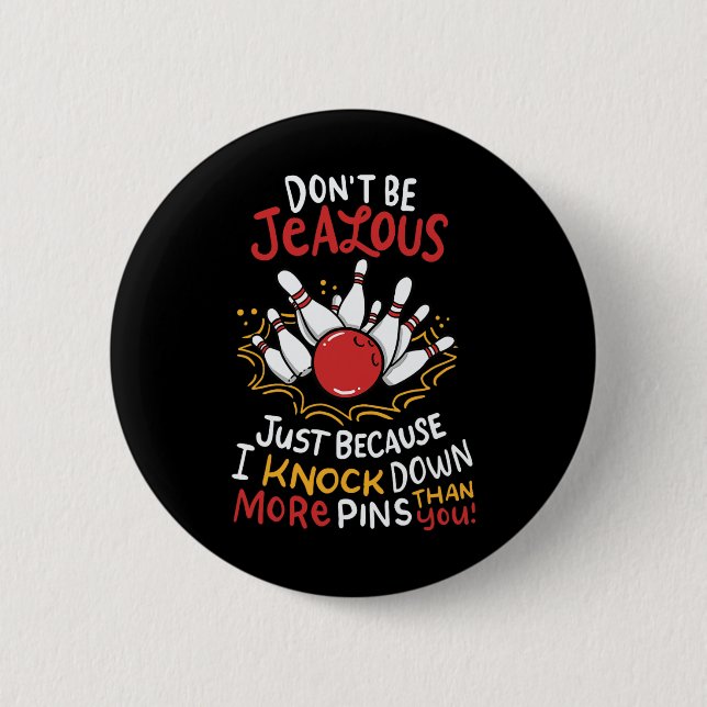 Funny Bowling 5  6 Cm Round Badge (Front)