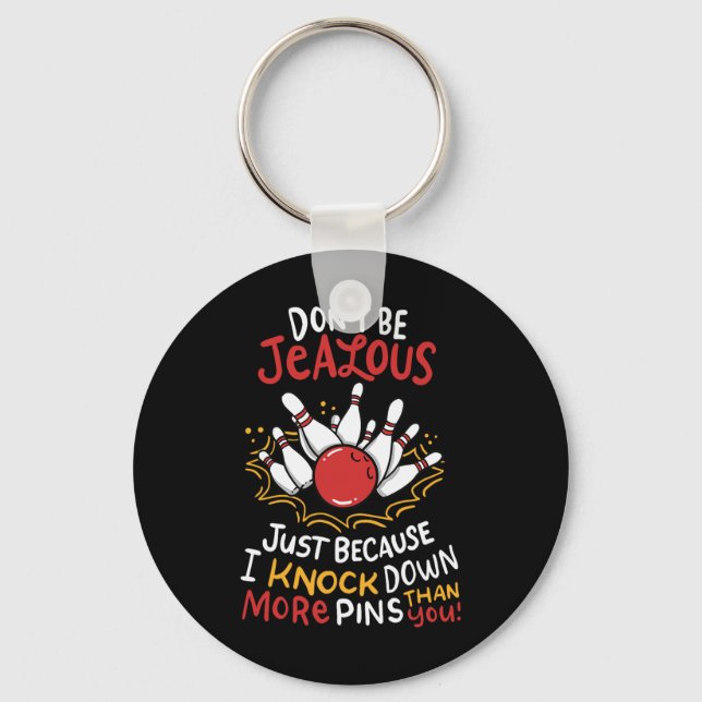 Funny Bowling 5  Key Ring (Front)
