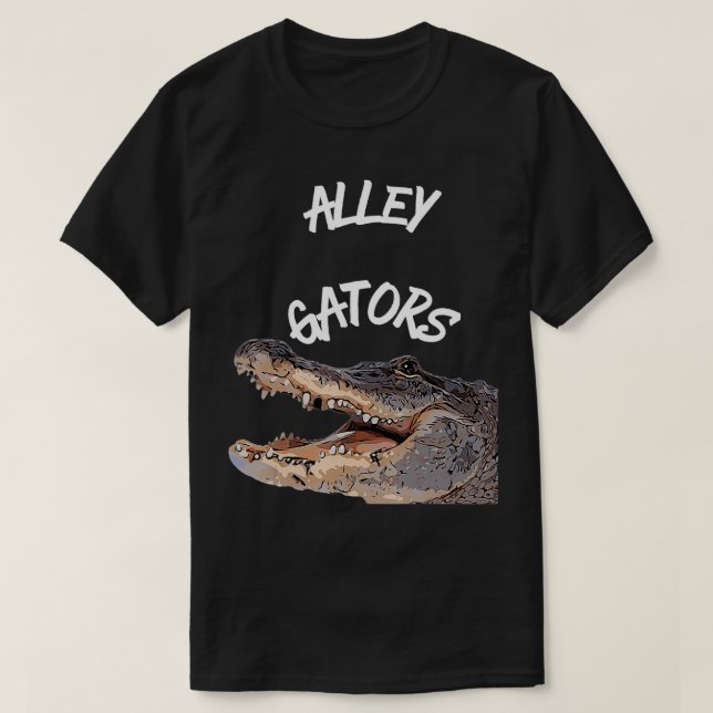 Funny Bowling  Alley Gators  T-Shirt (Design Front)