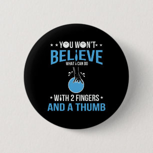 Funny Bowling Art For Men Women Bowler Funny Bowli 6 Cm Round Badge