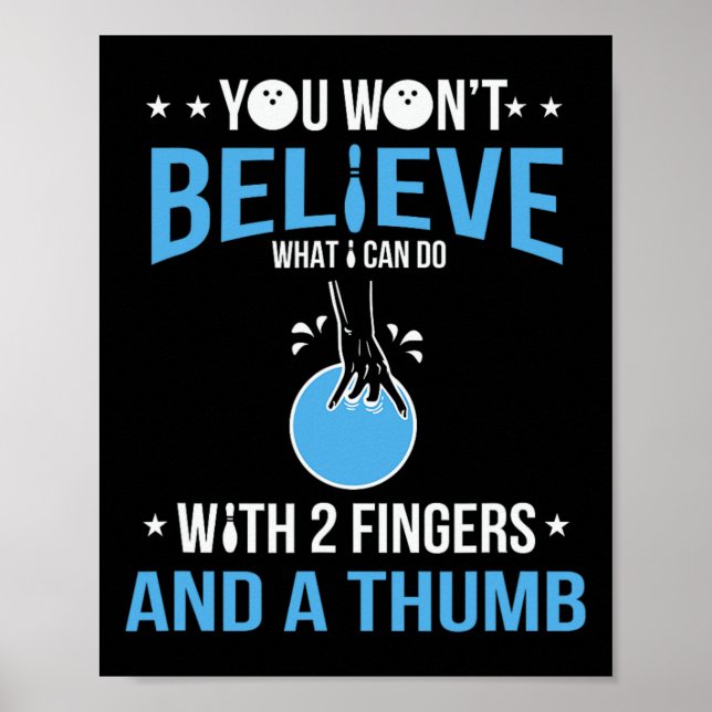 Funny Bowling Art For Men Women Bowler Funny Bowli Poster (Front)