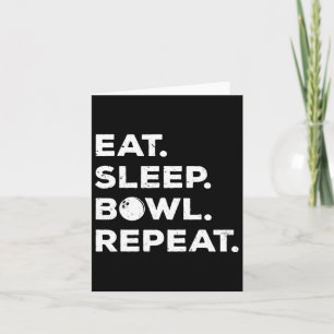 Funny Bowling Art For Men Women Kids Bowling Playe Card