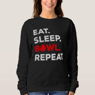 Funny Bowling Art For Men Women Kids Bowling Playe Sweatshirt