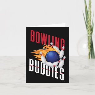 Funny Bowling Besties Friends Bowling Buddies Card