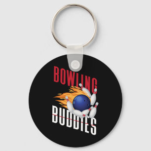Funny Bowling Besties Friends Bowling Buddies Key Ring