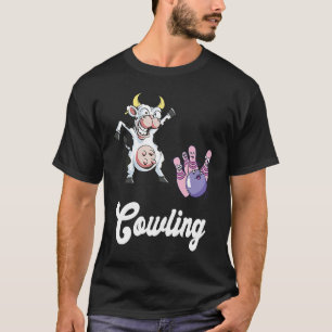 Funny Bowling Bowler Cow Strike Bowling Team Bowli T-Shirt