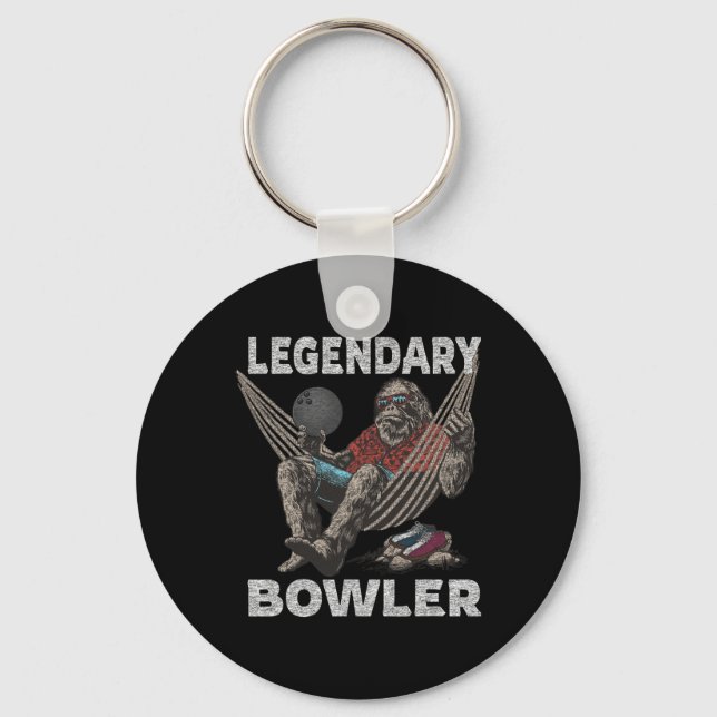 Funny Bowling Bowler Legendary Saying  Key Ring (Front)