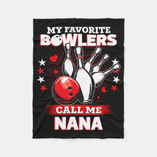 Funny Bowling Bowler My Favourite Bowler Calls Me Fleece Blanket