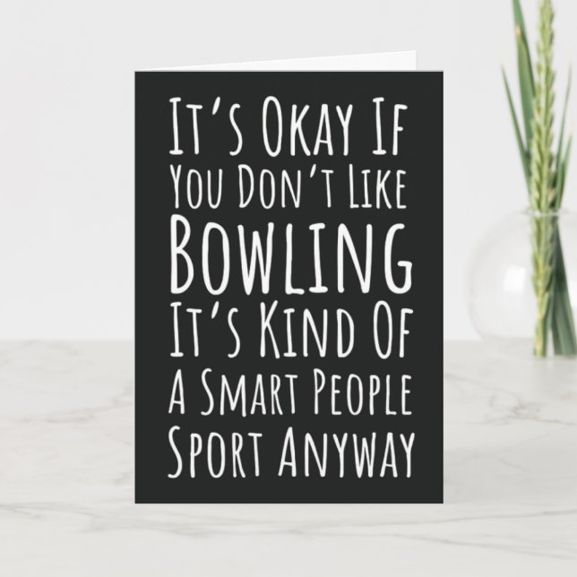 Funny Bowling Card Bowler Team Strike Spare Player (Front)