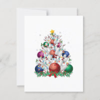 funny bowling christmas tree light xmas sport love