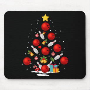 Funny Bowling Christmas Tree Lights Xmas Gifts For Mouse Pad