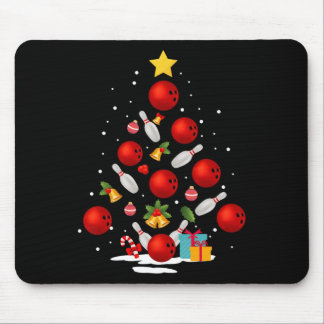 Funny Bowling Christmas Tree Lights Xmas Gifts For Mouse Pad