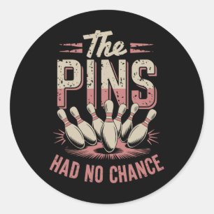 Funny Bowling  Classic Round Sticker