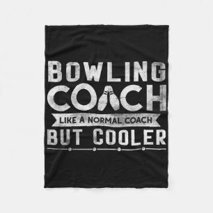 Funny Bowling Coach Definition Bowling Coach Fleece Blanket