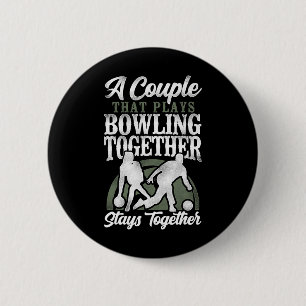 Funny Bowling Couple Girlfriend Wedding Marriage A 6 Cm Round Badge