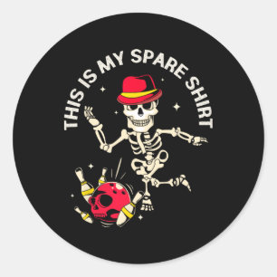 Funny Bowling Design For Men And Woman This Is My Classic Round Sticker