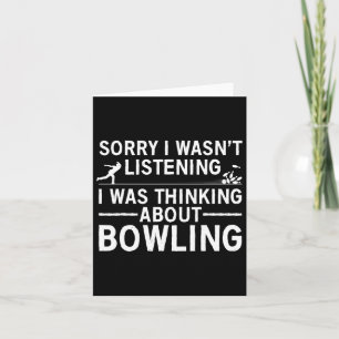 Funny Bowling Design For Men Women Kids Bowler Bow Card