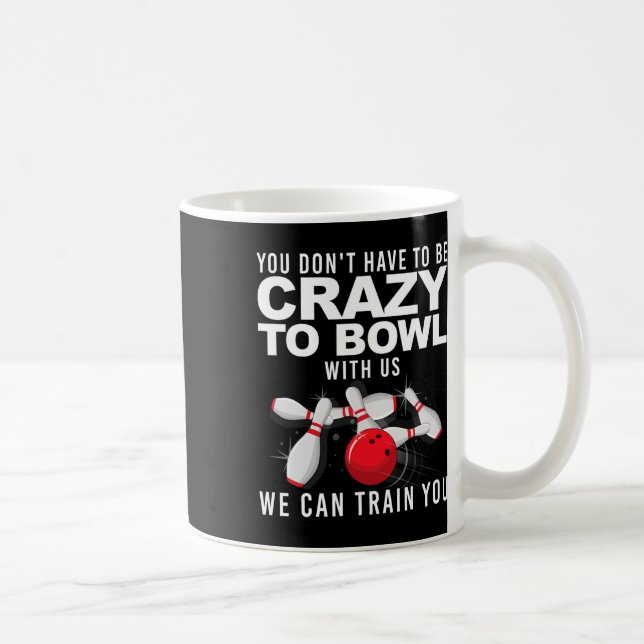 Funny Bowling Design For Men Women Kids Bowler Bow Coffee Mug (Right)