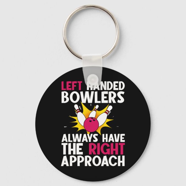 Funny Bowling Design For Men Women Kids Bowler Bow Key Ring (Front)