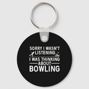 Funny Bowling Design For Men Women Kids Bowler Bow Key Ring