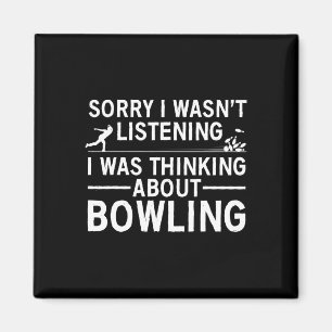 Funny Bowling Design For Men Women Kids Bowler Bow Magnet