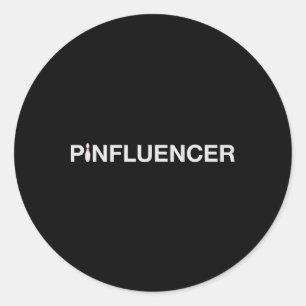Funny Bowling Design Pinfluencer For Bowlers  Classic Round Sticker