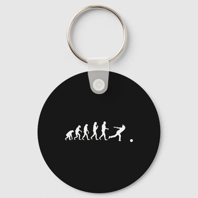 Funny Bowling Evolution Gift Bowler Sports Player  Key Ring (Front)