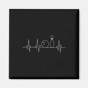 Funny Bowling Gift Cute Ekg Bowlers For Men Women Magnet
