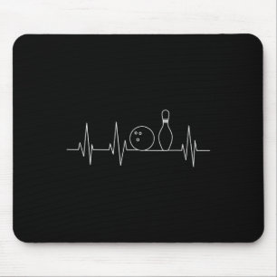 Funny Bowling Gift Cute Ekg Bowlers For Men Women Mouse Pad