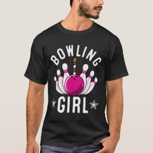 Funny Bowling Gift For Kids Cool Bowler Girls Birt T-Shirt