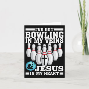Funny Bowling Gift For Men Women Cute Bowler And J Card