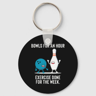 Funny Bowling Gift For Men Women Or Lazy People Key Ring