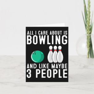 Funny Bowling Gift For Women Men Cool Bowler Sport Card
