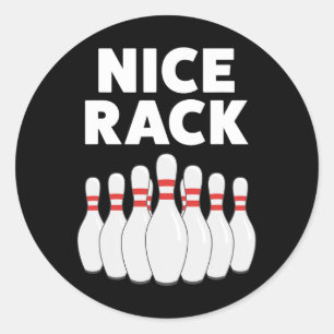 Funny Bowling Gift Shirt For Men Or Dad Nice Rack  Classic Round Sticker