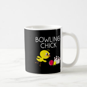 Funny Bowling Gift Women Cute Bowling Chick Sports Coffee Mug