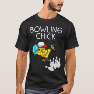 Funny Bowling Gift Women Cute Bowling Chick Sports T-Shirt