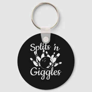 Funny Bowling Gifts - Splits N Giggles Key Ring