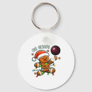 Funny Bowling Gingerbread Cookie Lights Oh Snap Gi Key Ring
