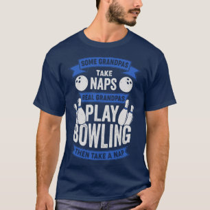 Funny Bowling Grandpa Bowler Grandfather Gift T-Shirt