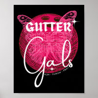 Funny Bowling Gutter Gals Team Name Girls Party