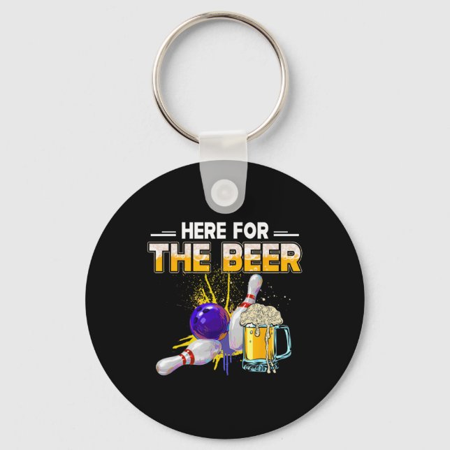 Funny Bowling Hob  Key Ring (Front)