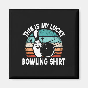Funny Bowling Lover Bowler This Is My Lucky Bowlin Magnet