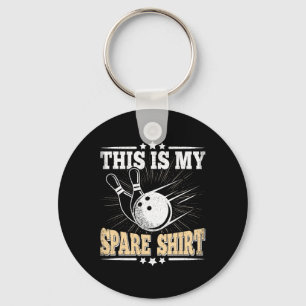 Funny Bowling Lover Bowler This Is My Spare 3 Key Ring