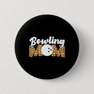 Funny Bowling Mum Leopard Cheetah Bowling Mum 6 Cm Round Badge
