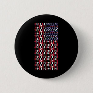 Funny Bowling Pin American Flag Design