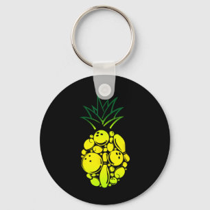 Funny Bowling Pineapple Key Ring