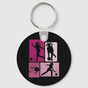 Funny Bowling Player Bowler Game Enthusiast Outfit Key Ring